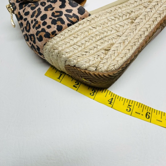 Volatile leopard knotted shewolf espadrille wedges size 9 - Picture 5 of 6